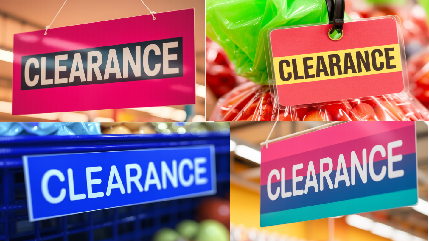 Look for those clearance deals!
